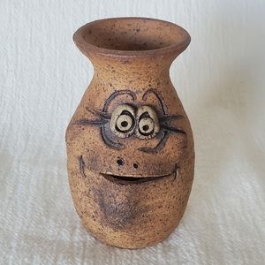 Studio Pottery Funny Face Vase